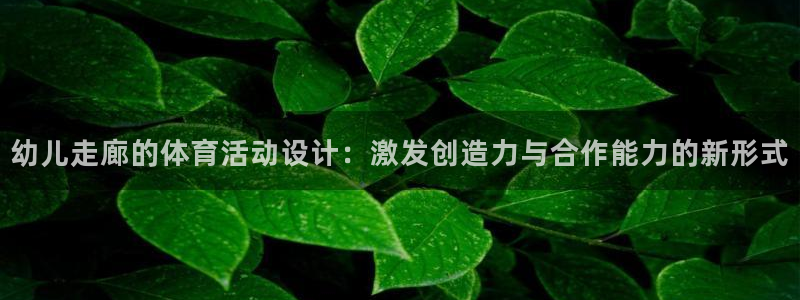 星速体育下载不了：幼儿走廊的体育活动设计：激发创造力与合作能力的新形式