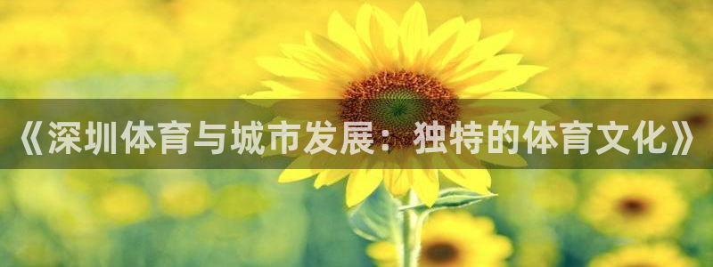 星速体育手机版：《深圳体育与城市发展：独特的体育文化》